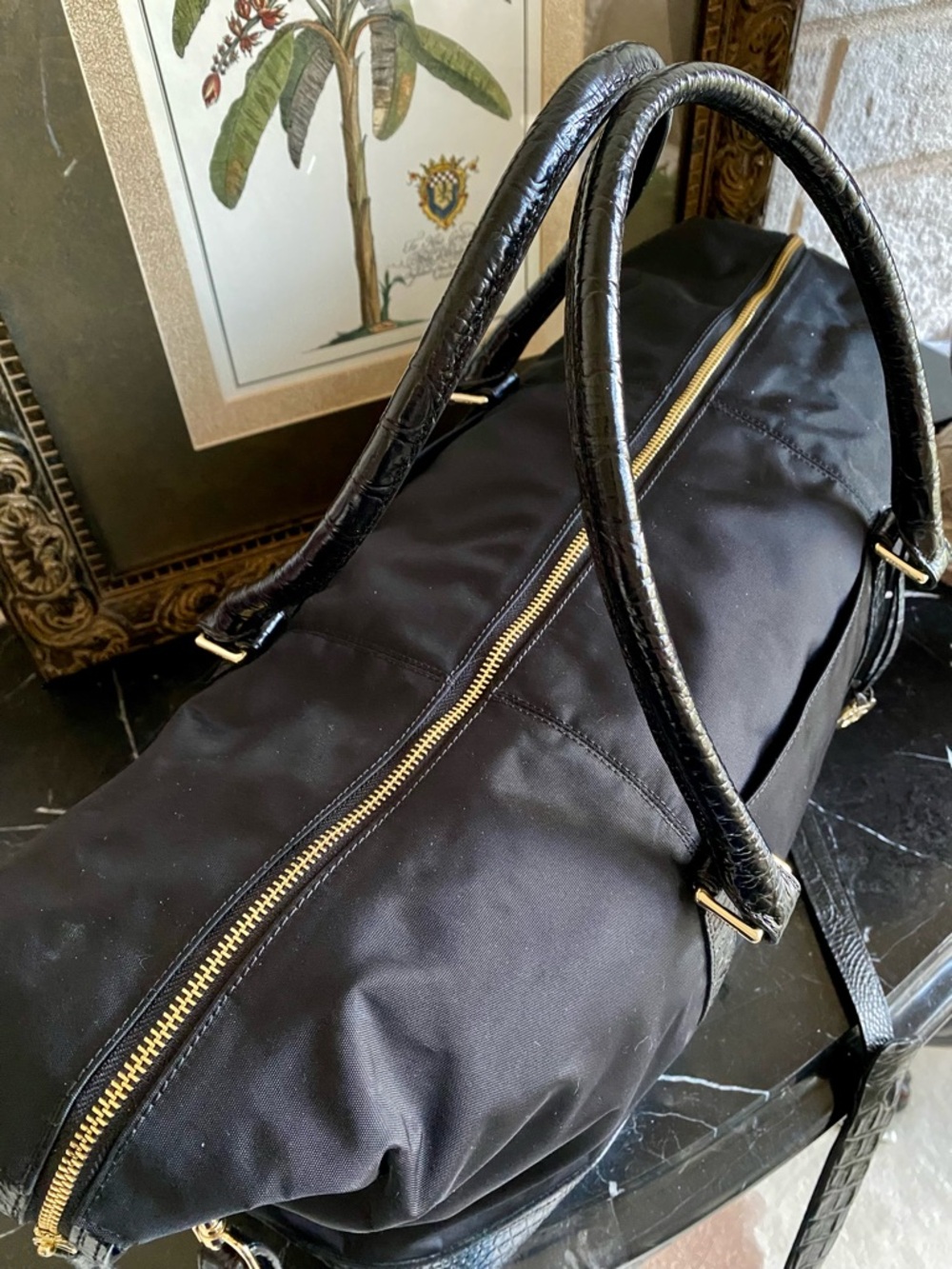 ⛴️⚓️BRAHMIN BLACK DUXBURY WEEKENDER TRAVEL BAG - Picture 9 of 15